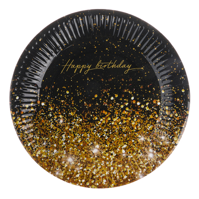 Набор бумажной посуды одноразовый «Happy»: 10 стаканов, 10 тарелок