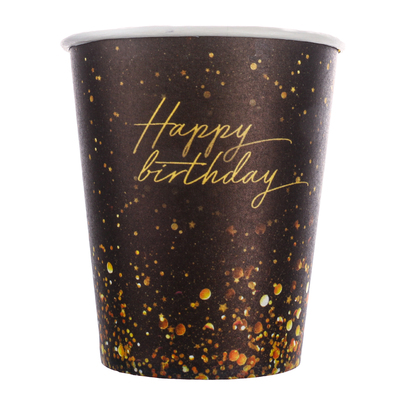 Набор бумажной посуды одноразовый «Happy»: 10 стаканов, 10 тарелок