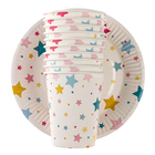 Набор бумажной посуды «Звезды», 10 стаканов, 10 тарелок - Фото 2