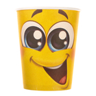 Набор бумажной посуды одноразовый «Смайл»: 10 стаканов, 10 тарелок - фото 24599442