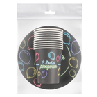 Посуда одноразовая бумажная «Шары неон», 10 стаканов, 10 тарелок - фото 25480443