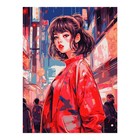 Картина по номерам холст на подрамнике 30*40 см "Девушка в Токио" Рх-169