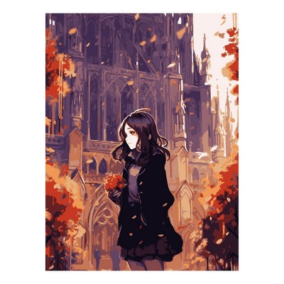 Картина по номерам «Осенний листопад», на картоне 28,5 × 38 см