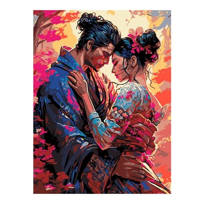 Картина по номерам «В цвете сакуры», на картоне 28,5 × 38 см