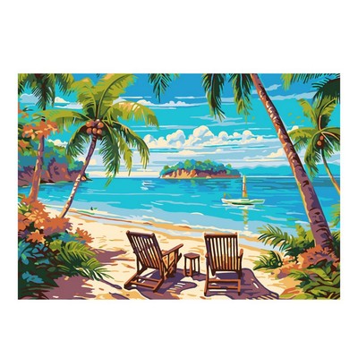 Картина по номерам «На острове», на картоне, 20 × 28,5 см