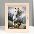 Ключница "Белая лошадь" молочный дуб 26х31 см - Фото 1