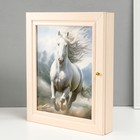 Ключница "Белая лошадь" молочный дуб 26х31 см - Фото 2