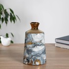 Ваза керамика настольная "Джерваз" бутыль, 20 см, серый - фото 3430501
