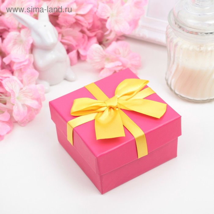 Коробка подарочная "Важный день", розовый, 9 х 9 х 5,5 см - Фото 1
