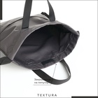 Мешок-сумка для обуви на стяжке TEXTURA, наружный карман, тёмно-серый - Фото 5