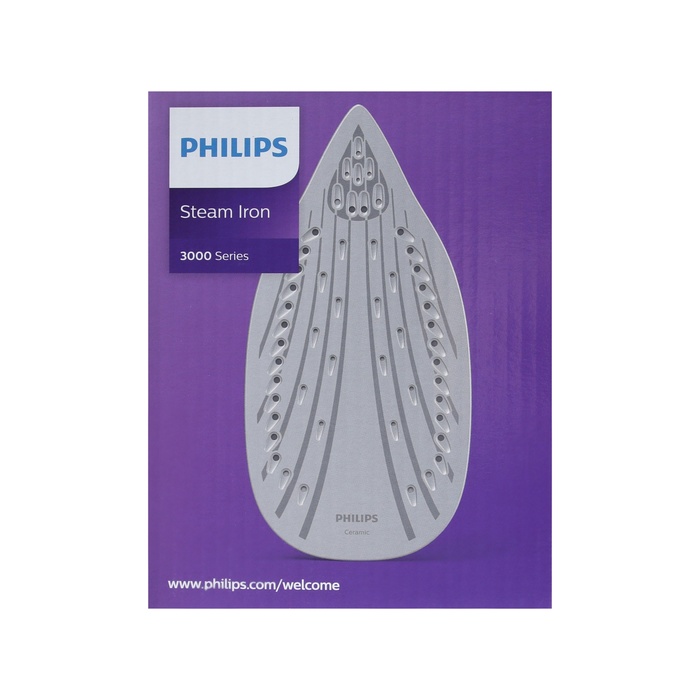 Утюг Philips DST3010/30, керамическая подошва, 2000 Вт, 30 г/мин, 300 мл, фиолетовый - фото 51550841