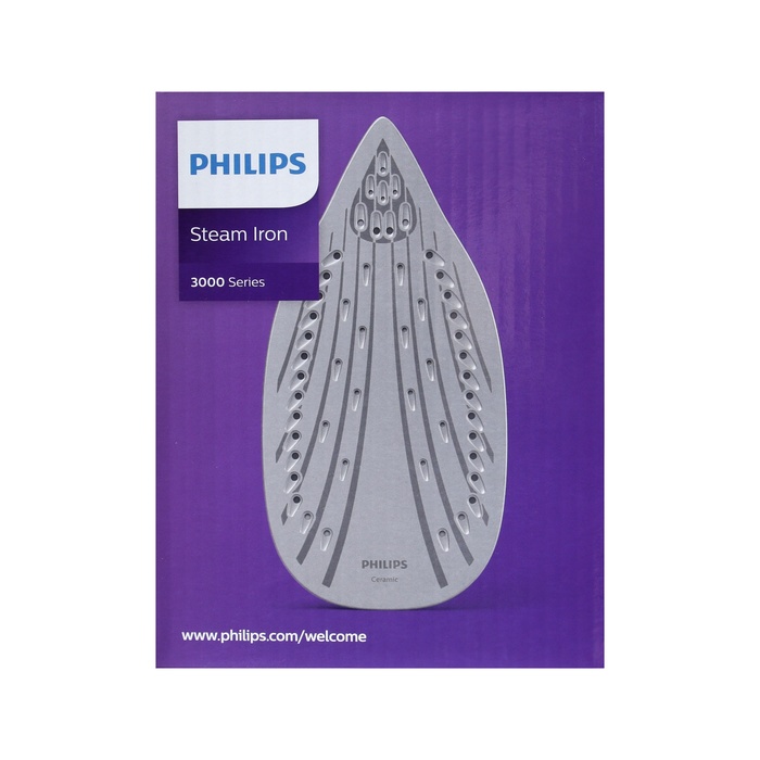 Утюг Philips DST3020/30, керамическая подошва, 2200 Вт, 35 г/мин, 300 мл, фиолетовый - фото 51550850