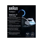 Утюг Braun SI5006BL, керамическая подошва, 2600 Вт, 45 г/мин, 300 мл, бело-голубой - Фото 6