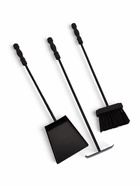 Набор каминный (совок, кочерга, щетка) деревянные ручки цвет черный 730*200*200 - фото 809232149