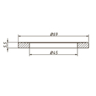 Прокладка ORIO ПП-1040, d=69 мм, горловины выпуска, 1 шт. - фото 24039299