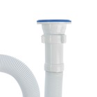 Гофросифон ORIO АС-70112, 1 1/2"х40, с пластиковой решеткой d=70 мм, L=1500 мм, белый - фото 23965282