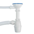 Сифон для мойки ORIO А-40079, 3 1/2" х 40 мм, с прямоуг. переливом, с гофрой 40х40/50 мм 10424689 - фото 14308218
