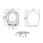 Сиденье для унитаза ORIO К-01, регулируемое, белое - фото 24430540