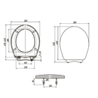 Сиденье для унитаза ORIO К-01-2, регулируемое, темно-серое - фото 24430546