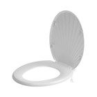 Сиденье для унитаза ORIO ЛЮКС КР3-1, в виде ракушки, белое - фото 24430554