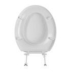 Сиденье для унитаза ORIO ЛЮКС КР3-1, в виде ракушки, белое - фото 24430556