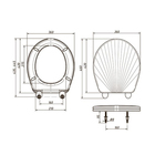 Сиденье для унитаза ORIO ЛЮКС КР3-1, в виде ракушки, белое - фото 24430558