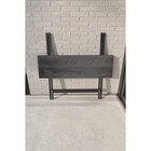 Стол складной «Лаундж», 990×605×750 мм, цвет ДПК серый / каркас металл чёрный матовый - Фото 2