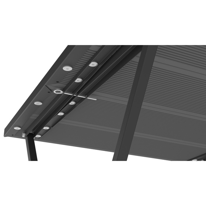 Стол складной «Лаундж лайт», 605×605×750 мм, ДПК серый / каркас металл чёрный матовый - фото 1909615908