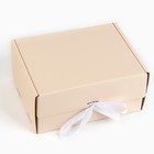 Коробка подарочная складная, упаковка, «Бежевая», 22 х 16.5 х 10 см - Фото 2
