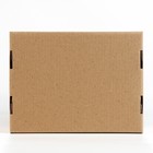 Коробка подарочная складная, упаковка, «Крафт, белая лента», 22 х 16.5 х 10 см - Фото 6