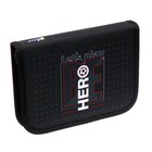 Пенал 1 секция 130 х 190 х 30 мм, с откидной планкой, текстильный, ПКТ 07-20 "Будь героем" - фото 23994265