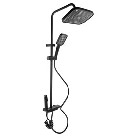 УЦЕНКА Душевая система ZEIN Z3684, верхняя и ручная лейка, ПВХ шланг, гигиен. набор, черн. 10474413