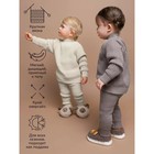 Свитер детский вязаный Amarobaby Warm, рост 80 см, цвет молочный - Фото 3