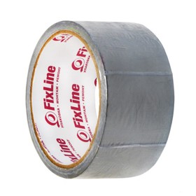 Лента армированная FixLine, стеклотканевая, серая, 48 мм х 10 м