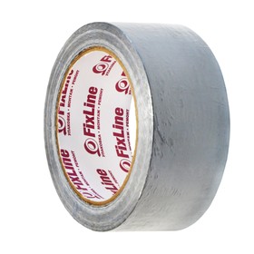Лента армированная FixLine, стеклотканевая, серая, 48 мм х 25 м
