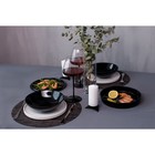 УЦЕНКА Набор посуды на 2 персоны Magistro La palla, фарфор, 7 предметов: тарелка d=23 см, 2 тарелки d=23,2 см, 2 тарелки 1000 мл, 2 салатника 1000 мл, чёрный - Фото 8