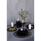 УЦЕНКА Набор посуды на 2 персоны Magistro La palla, фарфор, 7 предметов: тарелка d=23 см, 2 тарелки d=23,2 см, 2 тарелки 1000 мл, 2 салатника 1000 мл, чёрный - Фото 9