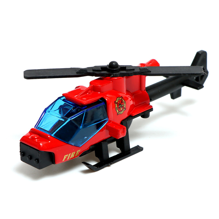 Вертолёт «Супер», металлический, инерционный, цвет МИКС, в пакете - Фото 1