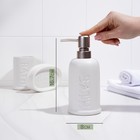 УЦЕНКА Набор аксессуаров для ванной комнаты SAVANNA «Бэкки», 3 предмета (мыльница, дозатор для мыла 400 мл, стакан), керамика, цвет белый - Фото 3