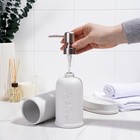 УЦЕНКА Набор аксессуаров для ванной комнаты SAVANNA «Бэкки», 3 предмета (мыльница, дозатор для мыла 400 мл, стакан), керамика, цвет белый - Фото 5