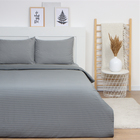 Комплект постельного белья LoveLife евро Gray line 200*217 см, 230*240 см, 50*70 см -2 шт, страйп-сатин, 100%п/э - фото 12230454