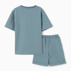 Костюм детский (футболка,шорты), цвет бирюза, рост 98 - Фото 5