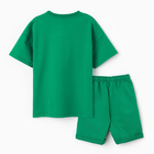 Костюм детский (футболка,шорты), цвет зеленый, рост 98 - Фото 5