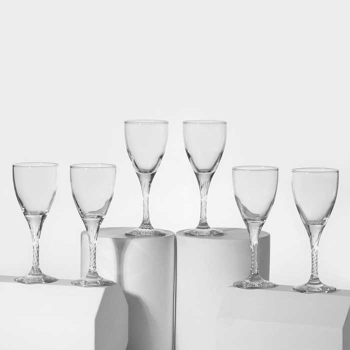 Набор стеклянных бокалов «Твист», 180 мл, 6 шт