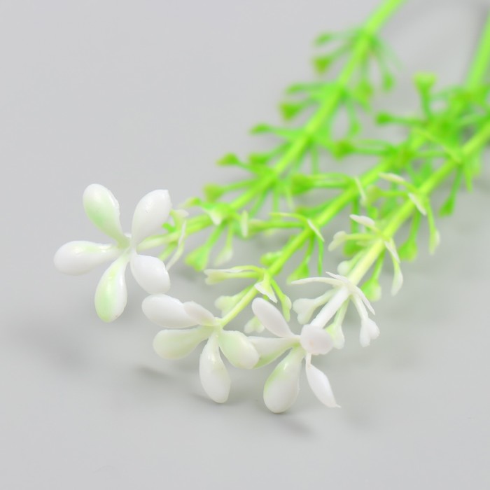 Искусственное растение для творчества "Белые цветки" набор 12 шт 10 см