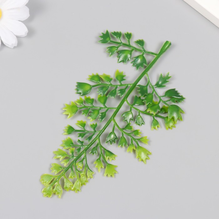 Искусственное растение для творчества "Ветка с остроконечными листьями" набор 6 шт 16 см