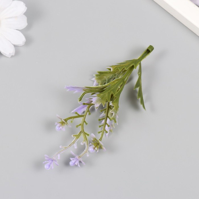 Искусственное растение для творчества "Цветы с острыми листьями" набор 6 шт сирень 11,5 см   1024849