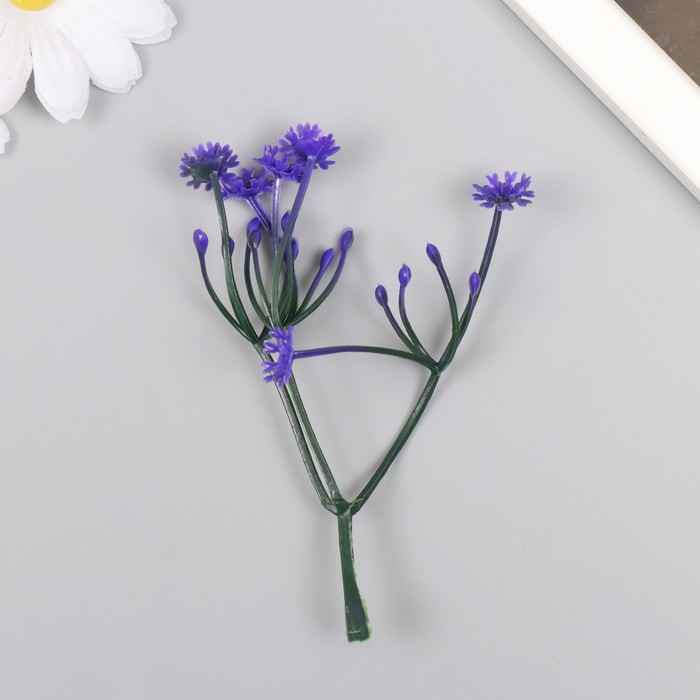 Искусственное растение для творчества "Цикорий" набор 8 шт фиолетовый 10 см