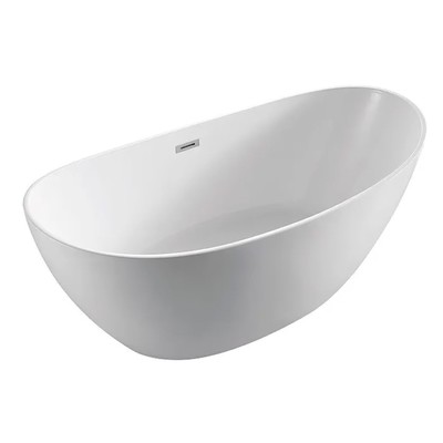 Ванна акриловая Azario GLASGOW 180х80х66,5 см, свободностоящая, сифон, рама, белая