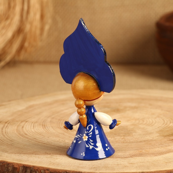 Сувенир "Кукла в синем платье", дерево, микс